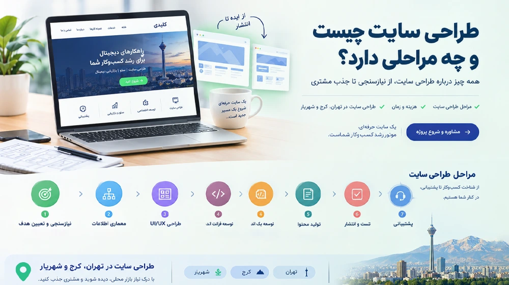 مراحل طراحی سایت از ایده تا انتشار